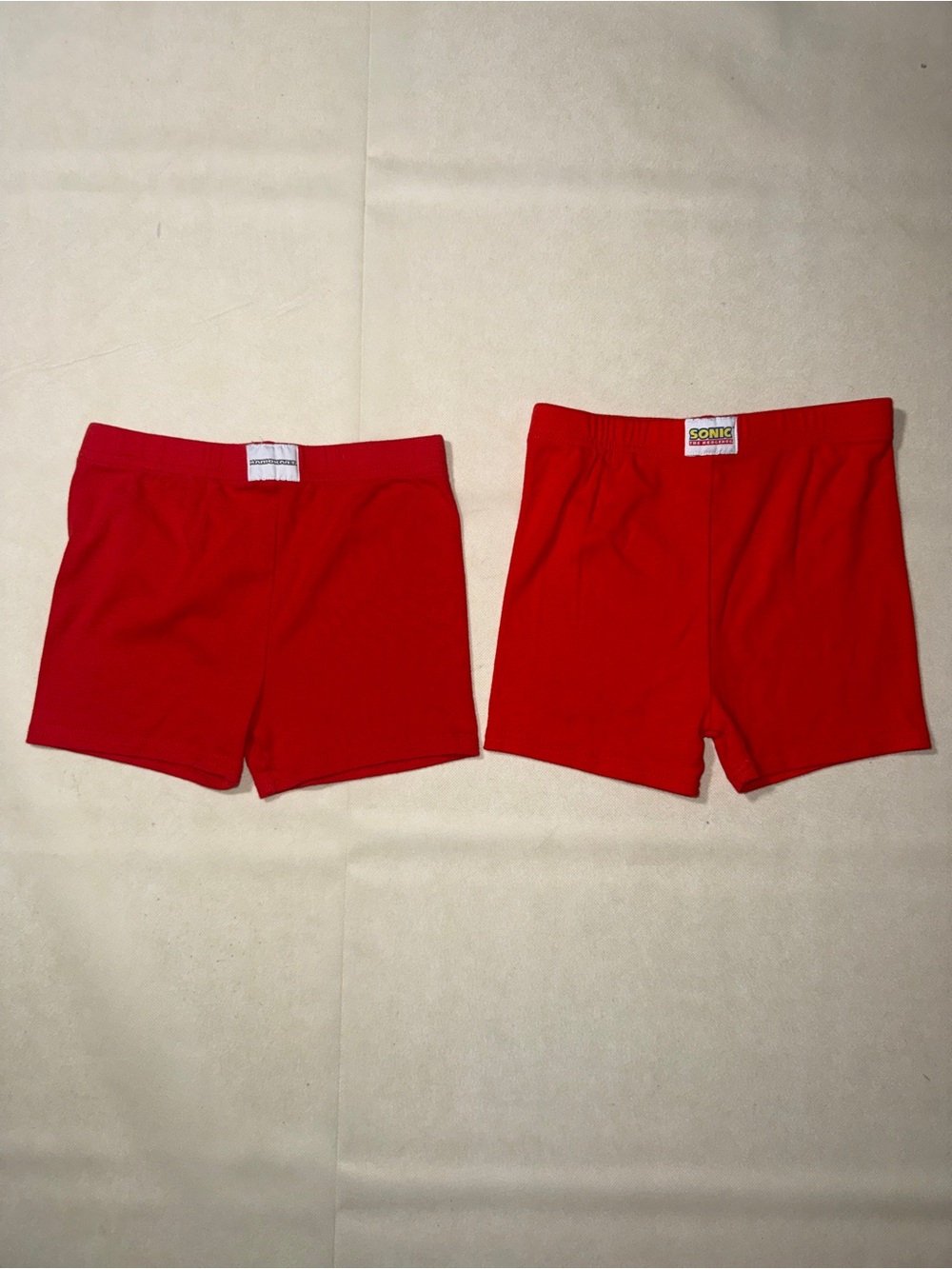 Kids Red Stretch Cotton Shorts by Sonic - Comfortable Playtime Basics